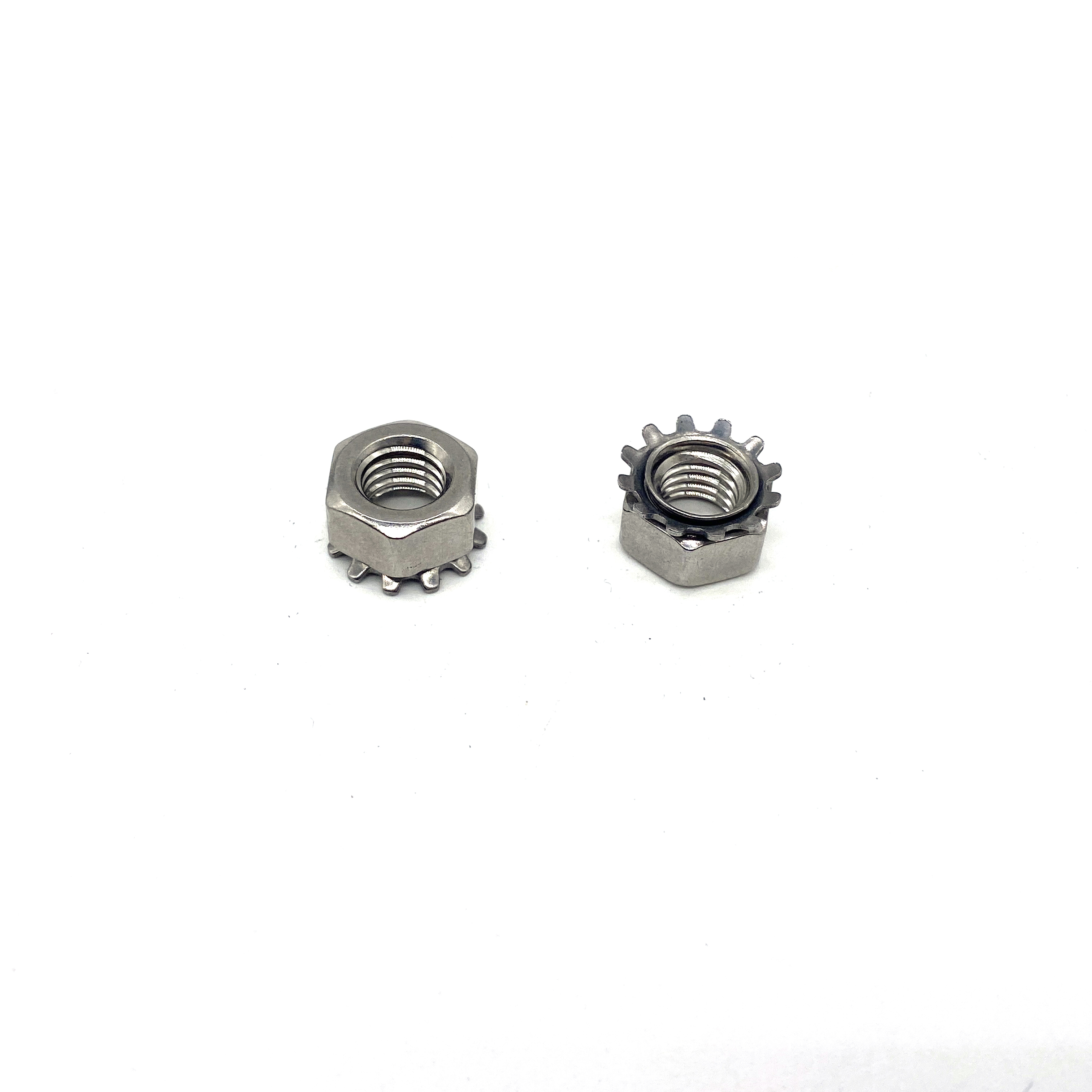 China Supplier M3 M4 M5 M6 M8 Stainless Steel 304 Kep Self Lock Nut Hex Star Nuts K-lock Nut