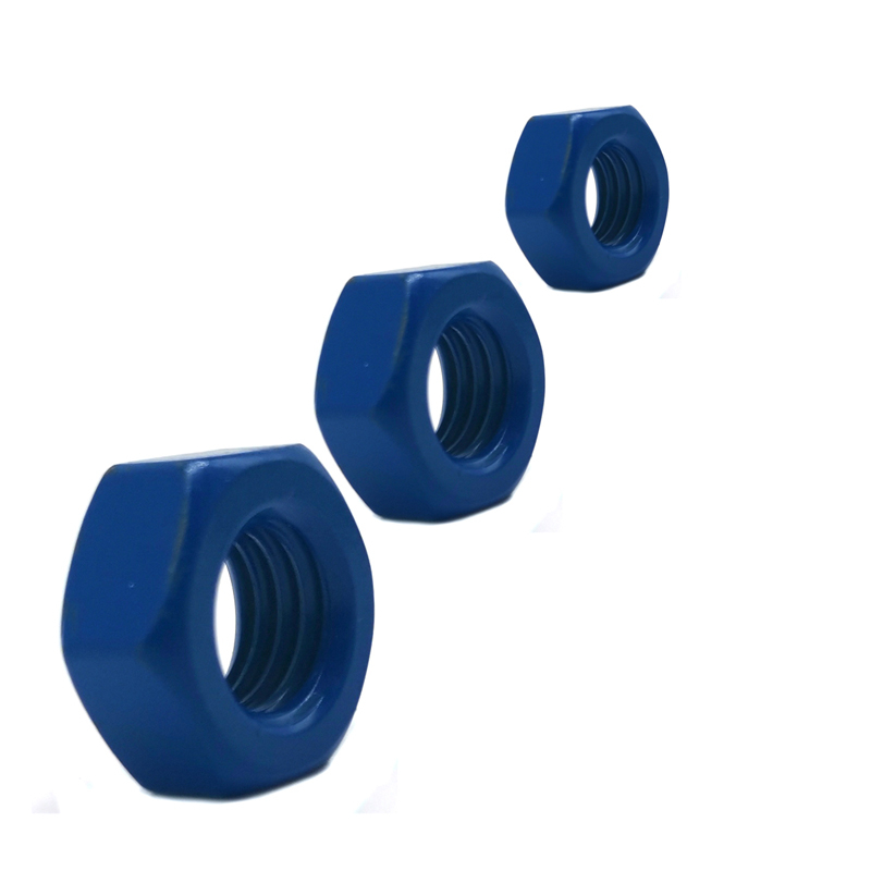 ASTM A194 Grade 2H Teflon PTFE Blue Hex Heavy Nut 