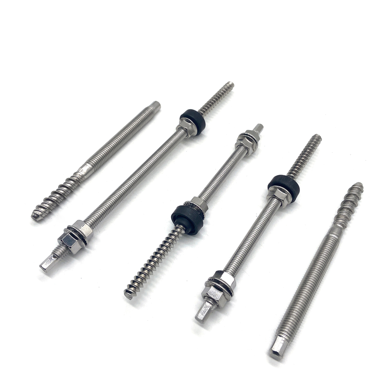 304 316 Stainless Steel Screw Dowel Double Head Hanger Bolts in Solar Mounting
