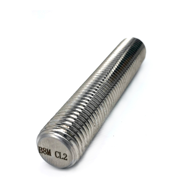 DIN976 A193 B8M CL2 Solid Solution Full Threaded Rod With Nut