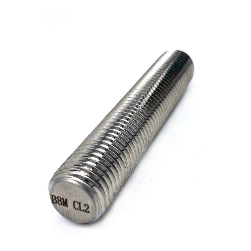DIN976 A193 B8M CL2 Solid Solution Full Threaded Rod With Nut