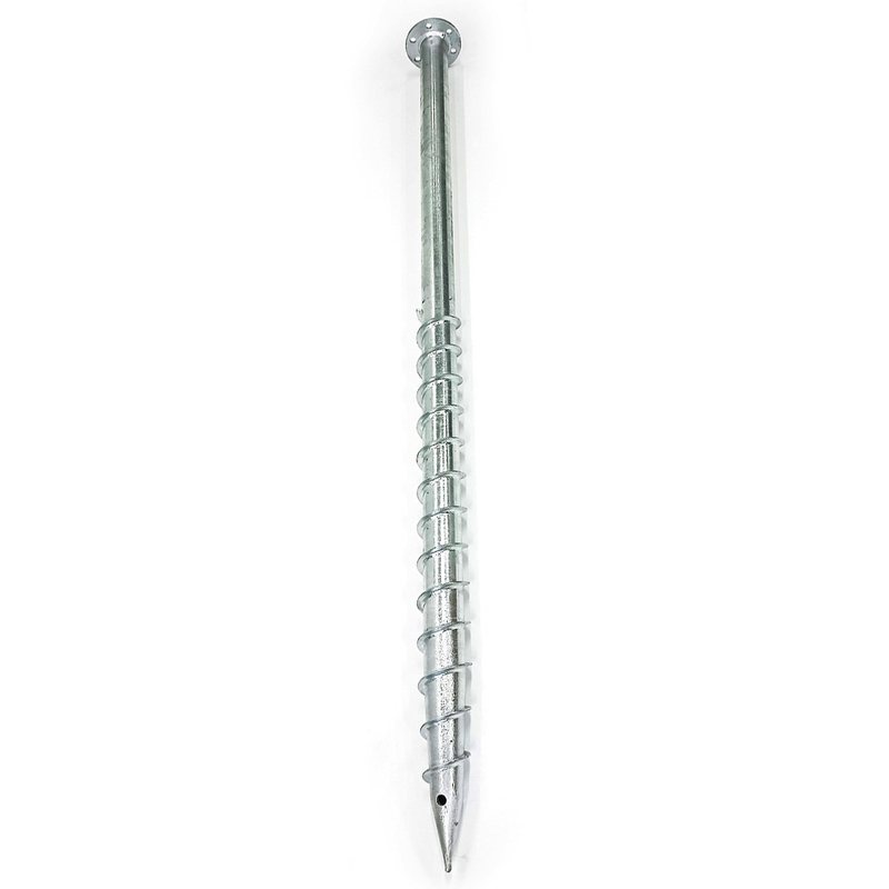 Solar Ground Mount Long Round Flange Head Earth Foundation Pile Ground Screws