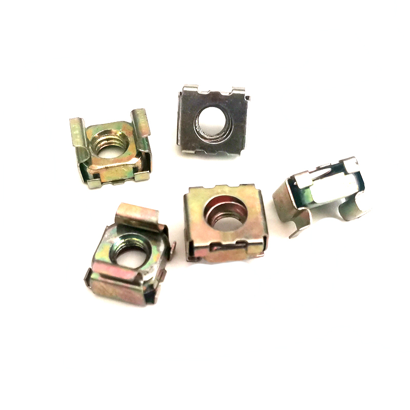 China M5 M6 Carbon Steel Yellow Zinc Plated Square Lock Cage Nut 