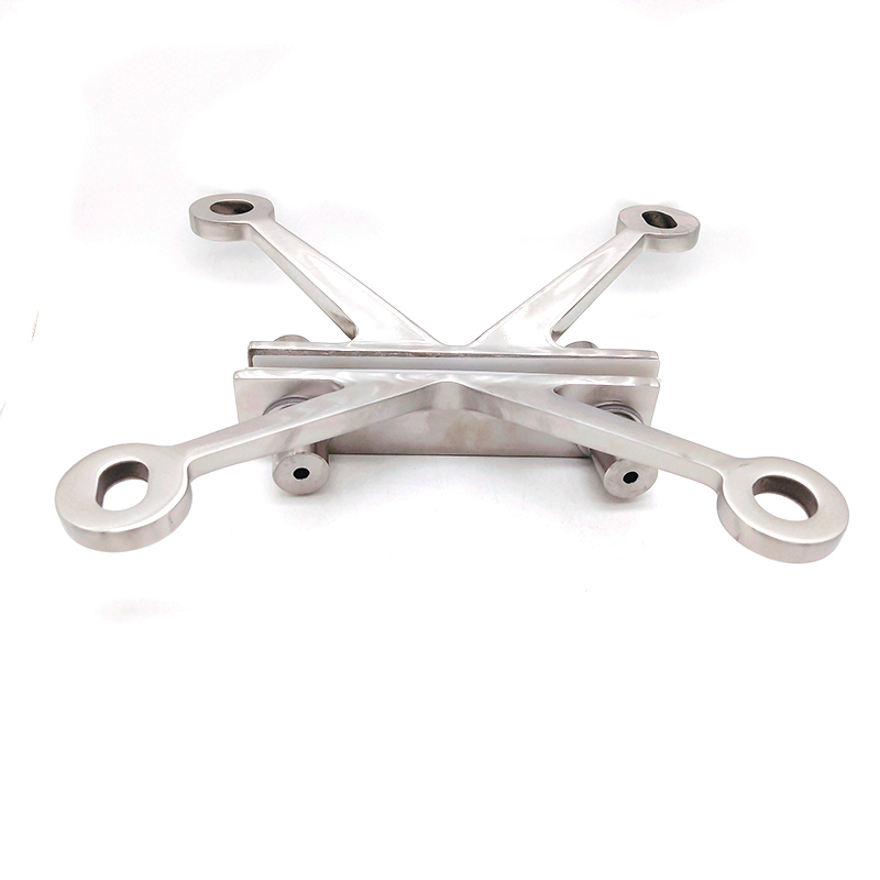 Mirror Stainless Steel SS304 SS316 Four Arms Curtain Wall Glass Spider Fittings