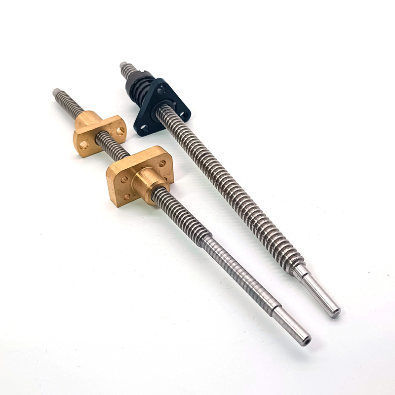 Stainless Steel Adjusted Acem Trapezoidal Thread Rod Shaft With Brass Nut