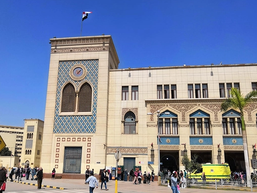 LRT new train station in New Cairo capital (Egypt)