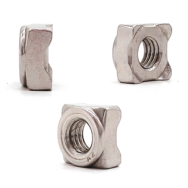 High Quality Custom Stainless Steel DIN928B A2-70 SS304 316 Square Weld Nuts
