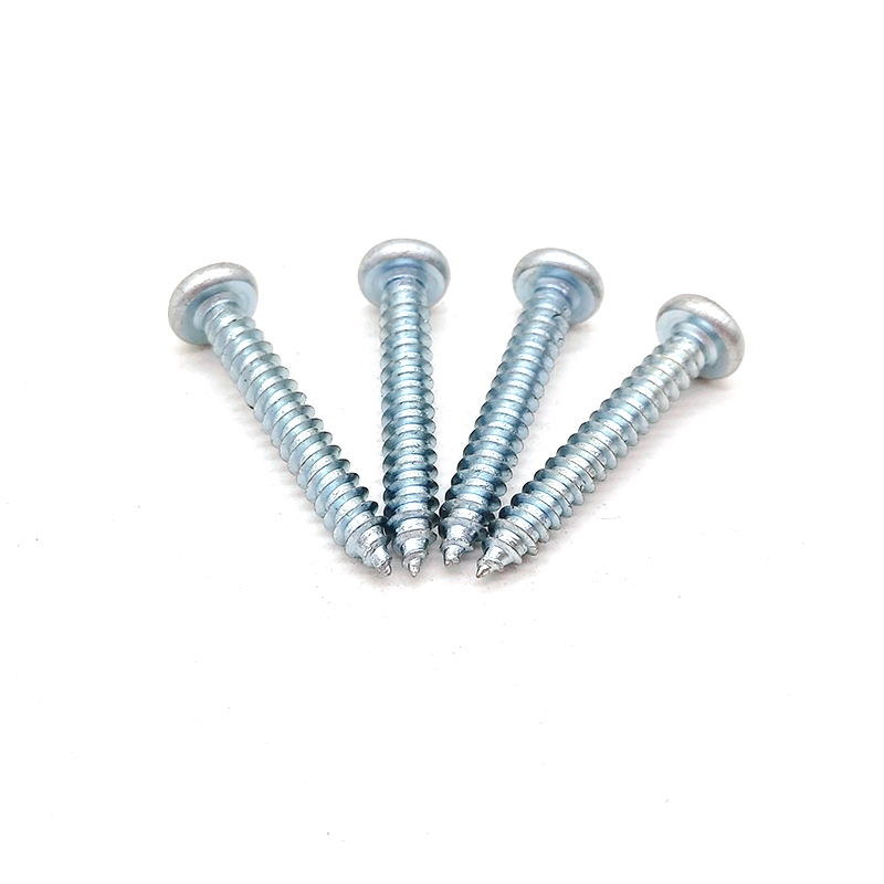 DIN7981 Blue And White Zinc Pan Head Self Tapping Screws with Cross Recessed