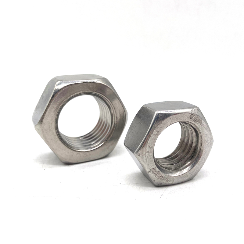 China Manufacturer Stainless Steel A2 A4 DIN936 Hex Thin Nut Lock Nut Customized
