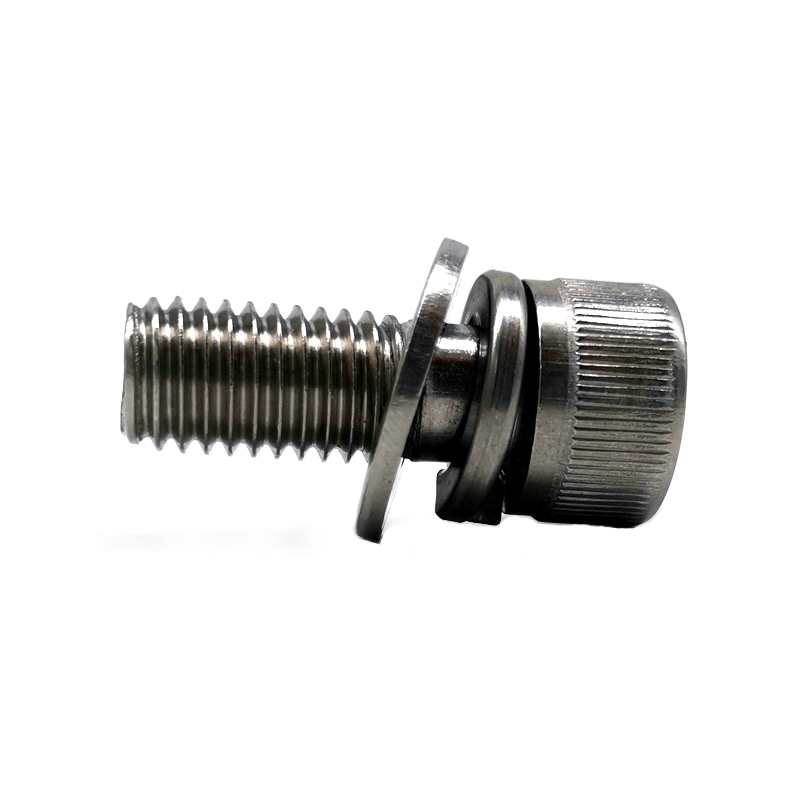 A2-70 DIN912 Stainless Steel SS304 SS316 Socket Head Knurled Machine Cap Screws With Washer