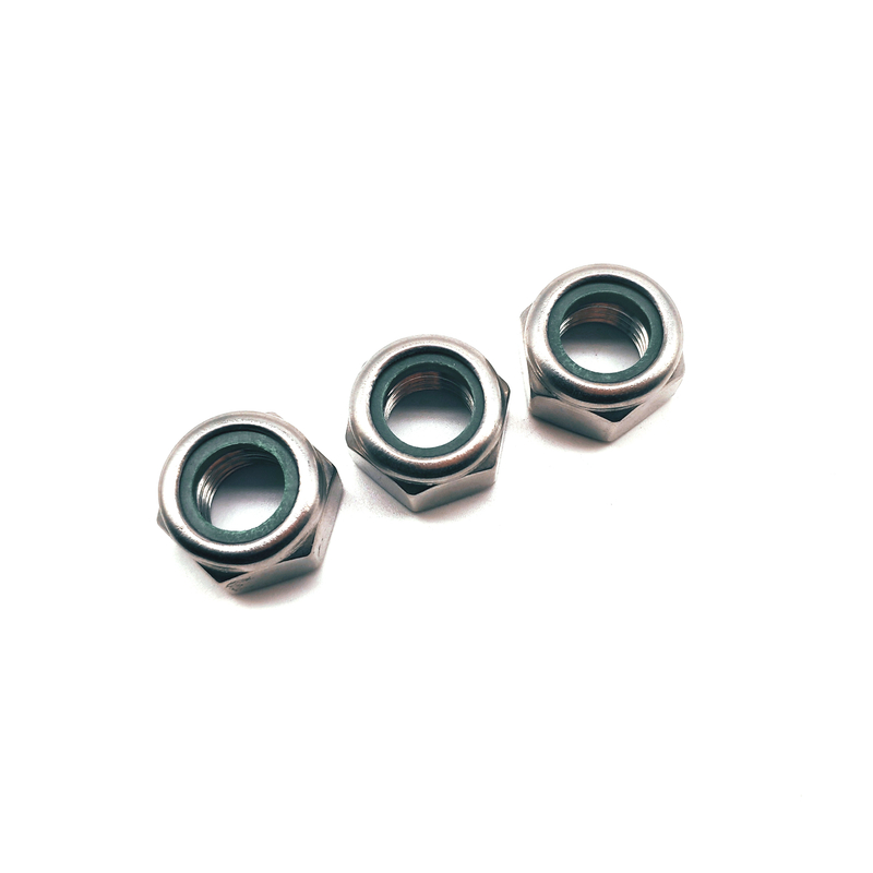 DIN985 Stainless Steel Hexagon Thick Nylon Lock Nuts with Nonmetallic Insert
