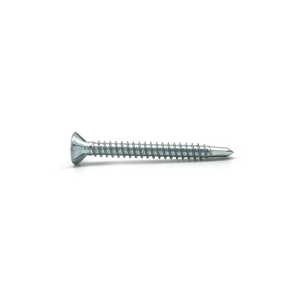 Blue White Zinc Plated Carbon Steel Cross Recessed Countersunk Head DIN7504P Self Drilling Screws