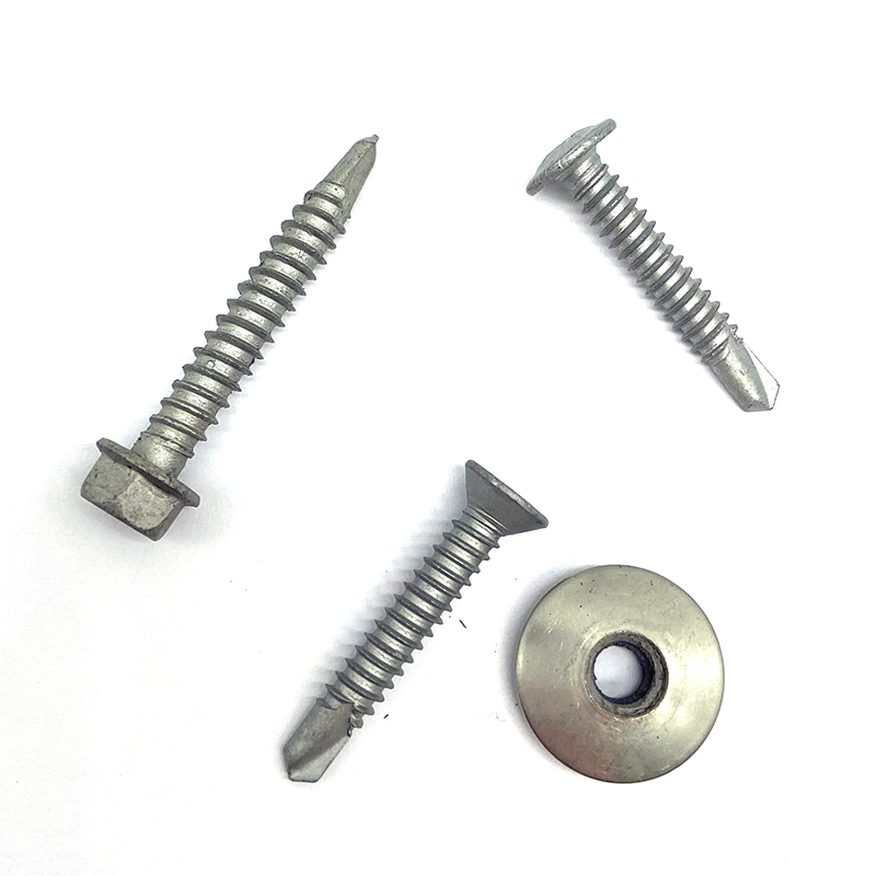 Stainless Steel SS316+SCM435 Hex Flange Head Photovoltaic Self Drilling Bi-metal Screw with EPDM Washer