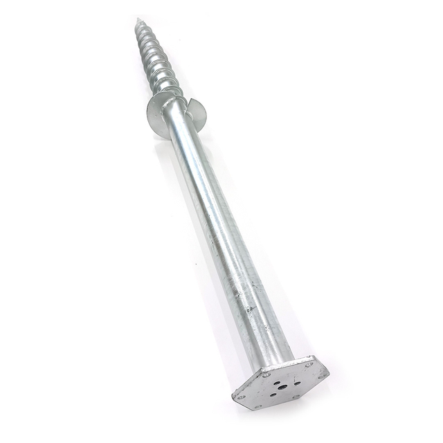 Hot Dip Galvanised Flange Head Ground Screw Anchors with Large Spiral Blades