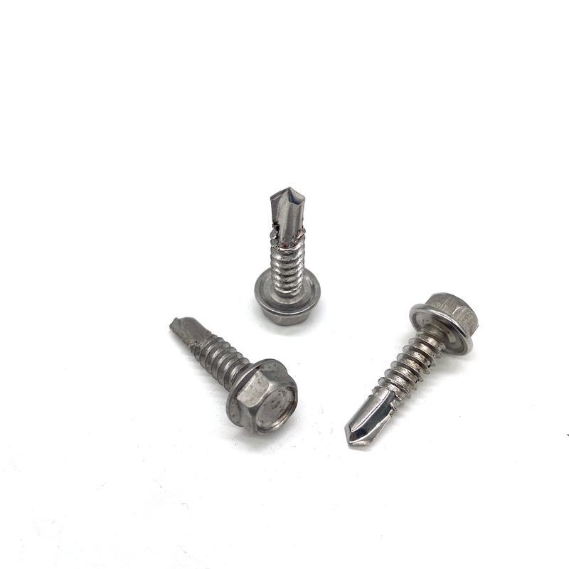 DIN7504K Stainless Steel A2-70 Flange Hexagon Head Collar Self Drilling Screws