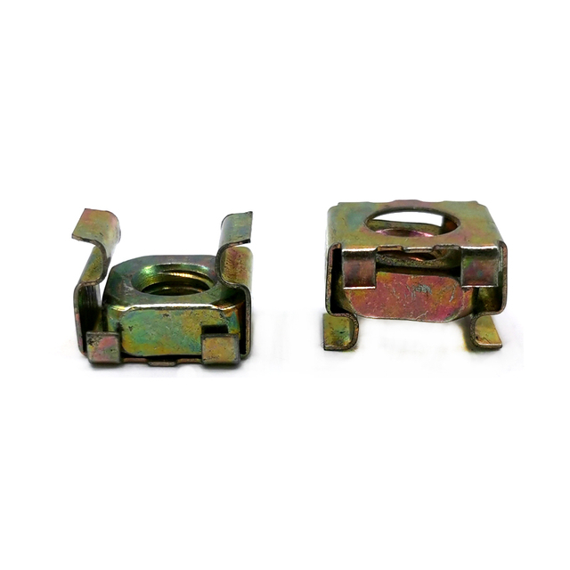 China M5 M6 Carbon Steel Yellow Zinc Plated Square Lock Cage Nut 