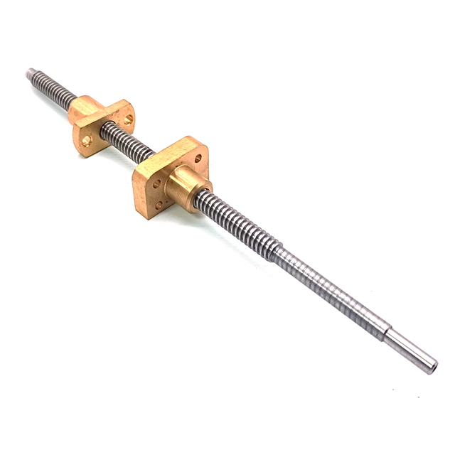 Stainless Steel Adjusted Acem Trapezoidal Thread Rod Shaft With Brass Nut