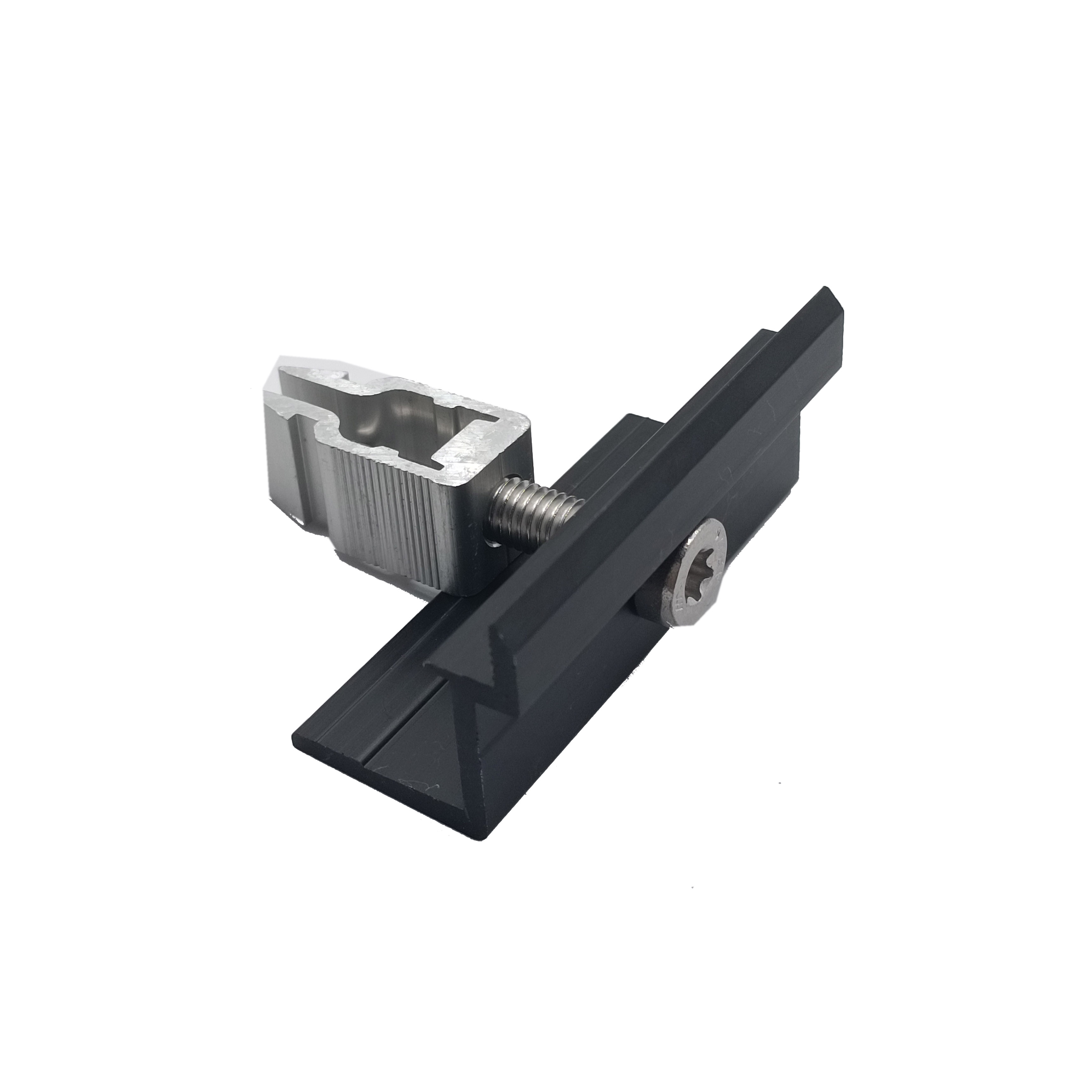 Black Aluminum Adjustable End Clamp for Solar Panels 