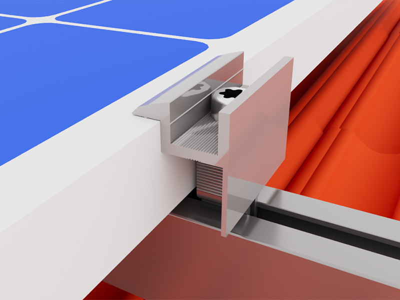 end clamp with screw and clip