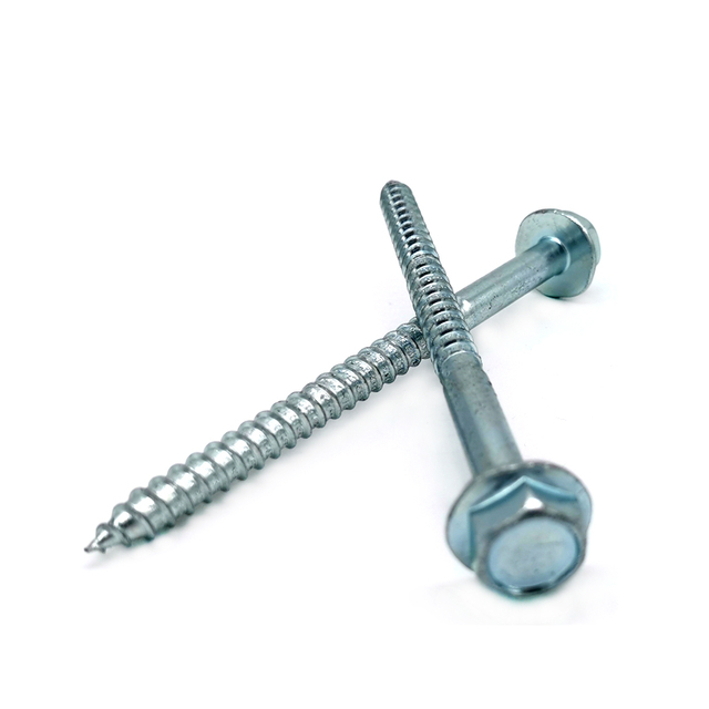 High Quality Galvanized Grade 4.8 Hexagon Flange Head Self Tapping Wood Screw