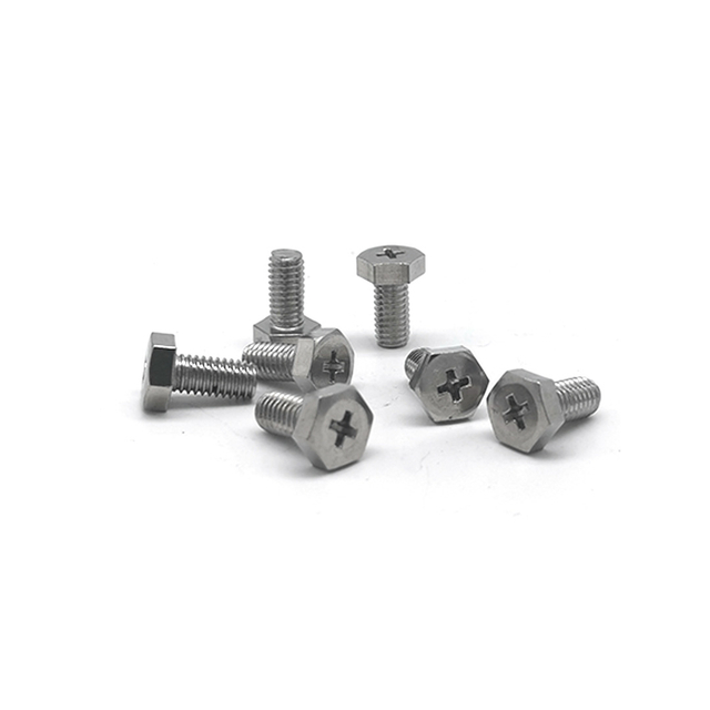 Stainless Steel SS304 SS316 Cross recessed hexagon bolts