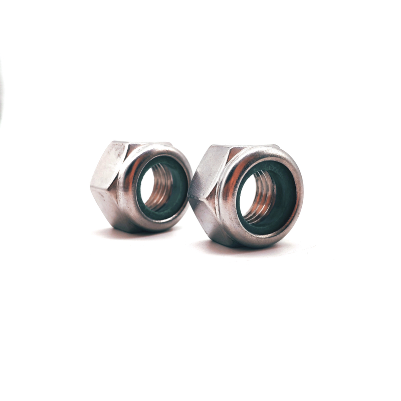 DIN985 Stainless Steel Hexagon Thick Nylon Lock Nuts with Nonmetallic Insert