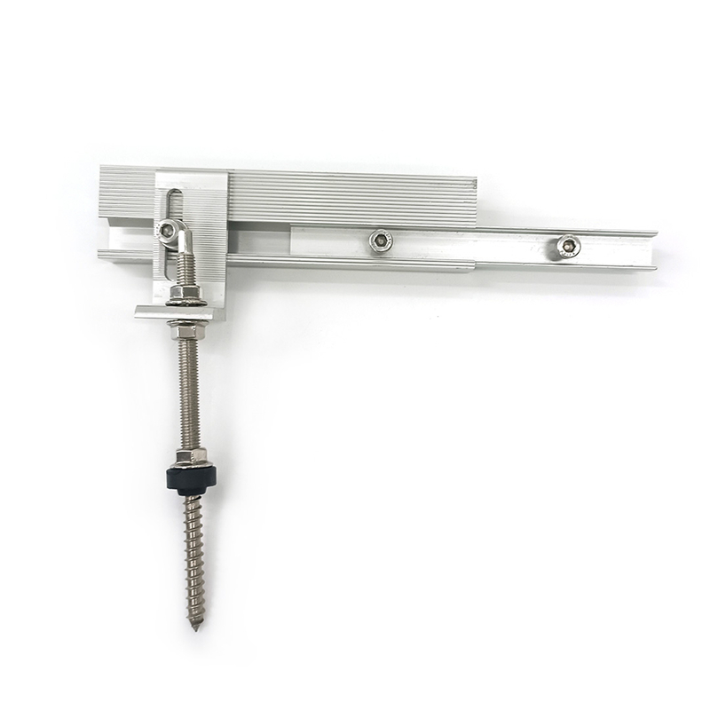 Solar Aluminum Panel Mounting Rail with Hanger Bolt And L Foot Clamp Brackets