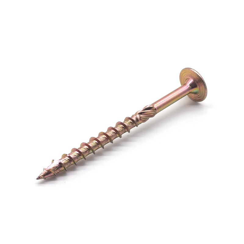 Yellow Zinc-Plated Pan Head Torx Self-tapping Screw with Cutting Tail