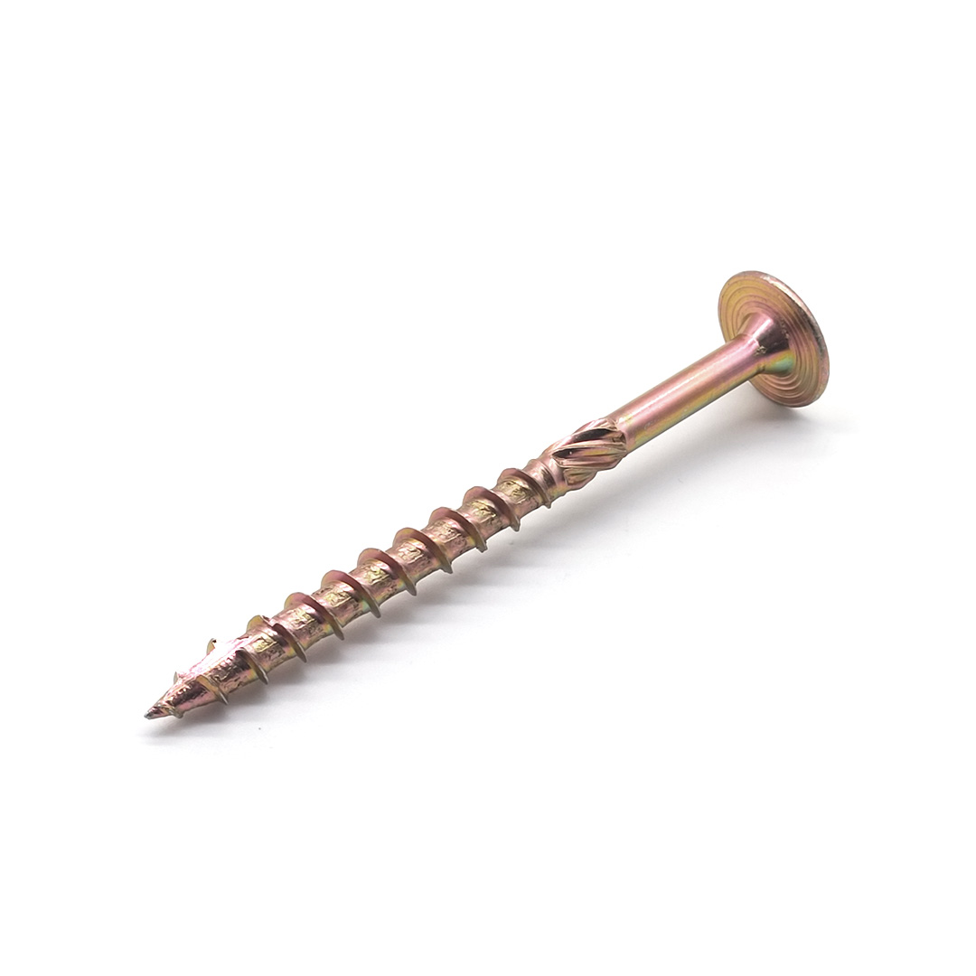 Yellow Zinc-Plated Pan Head Torx Self-tapping Screw with Cutting Tail