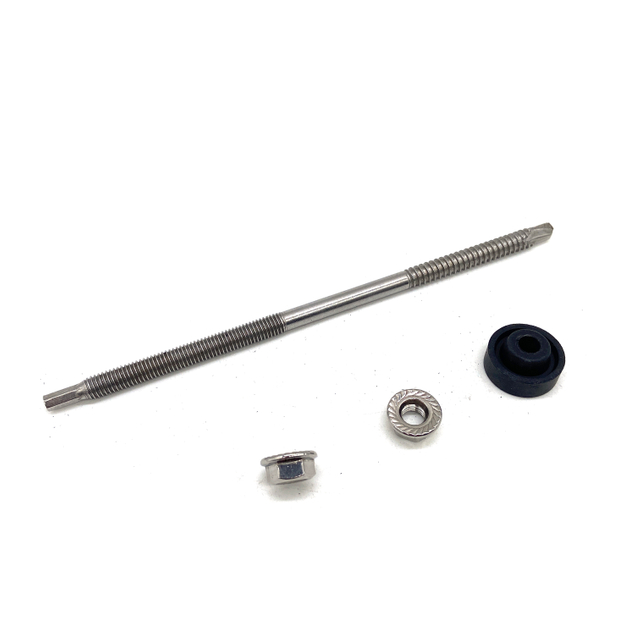 SS304 SS410 Adjustable Dowel Head Screw Hanger Bolt with Self Drilling in Solar Mounting