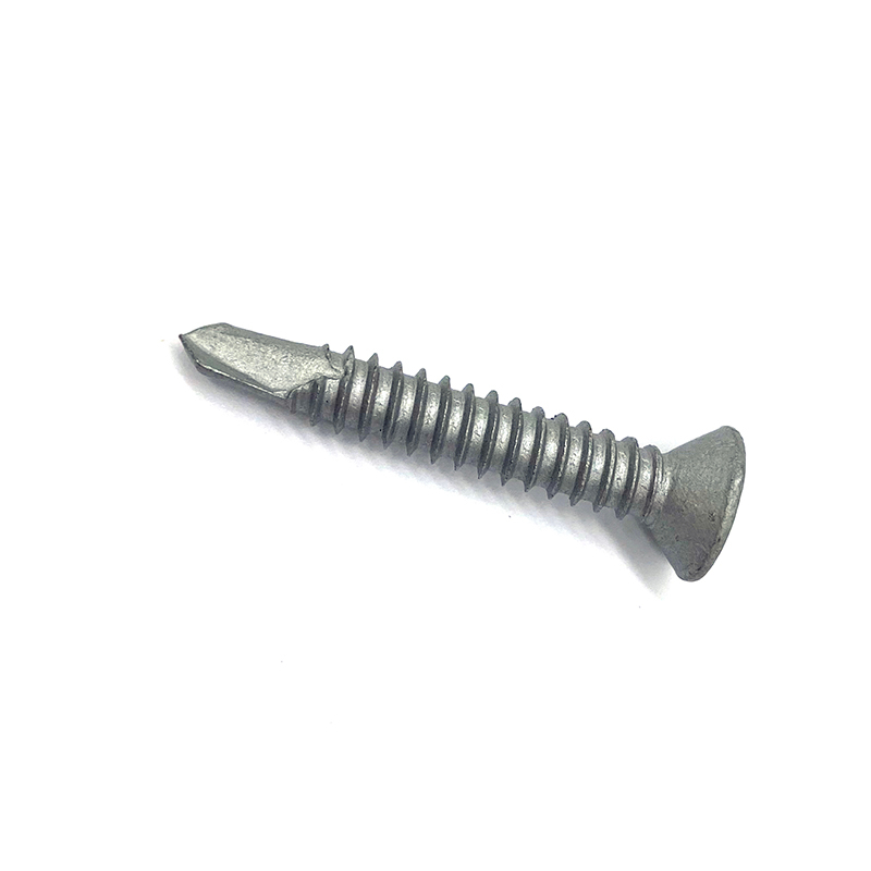 Countersunk Head Square Hole Tail-Cutting Stainless Steel SS304+SS410 Bi-metal Screw