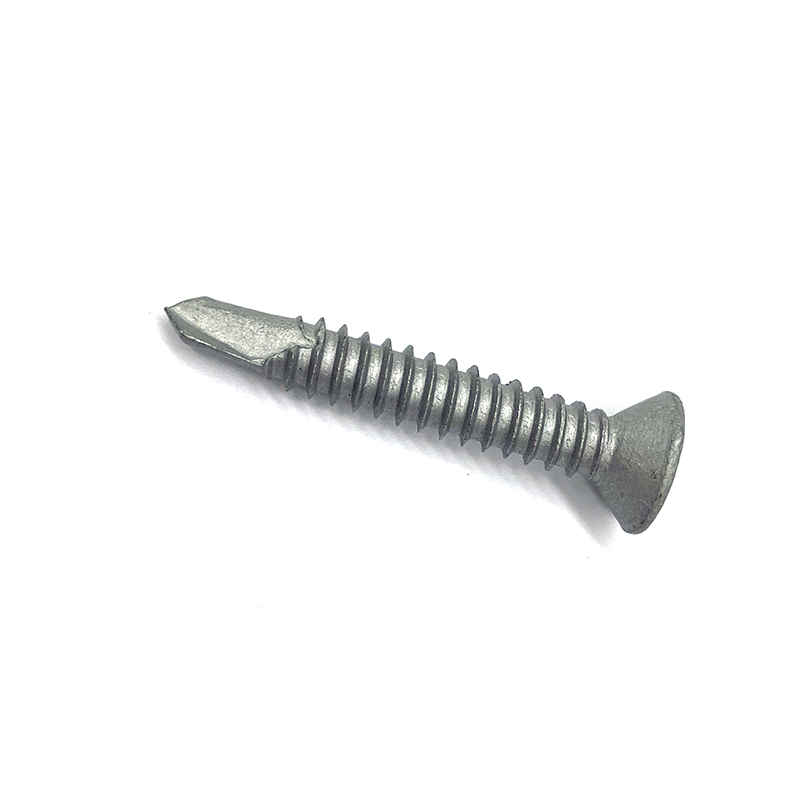 Countersunk Head Square Hole Tail-Cutting Stainless Steel SS304+SS410 Bi-metal Screw