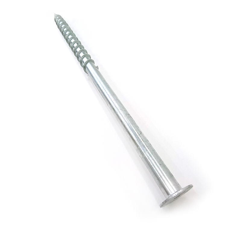 Solar Ground Mount Long Round Flange Head Earth Foundation Pile Ground Screws