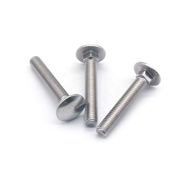 M8 100mm Stainless Steel DIN603 Round Head Carriage Bolt with Flange Nut