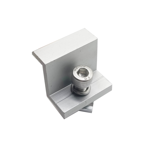 Factory Price Solar Mounting Structure Anodized Aluminum End Clamp with Socket Bolt And Nut