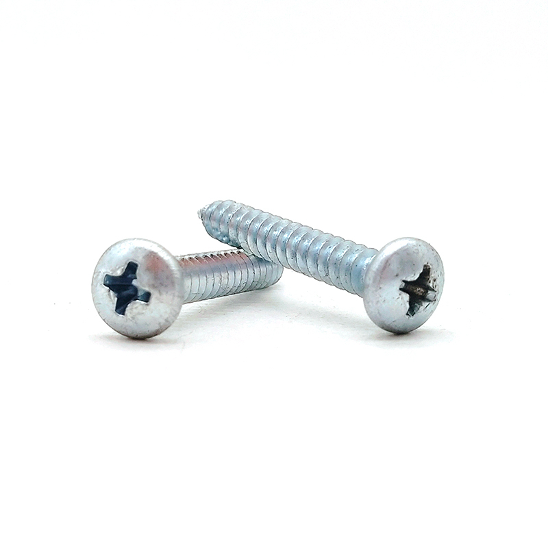 DIN7981 Blue And White Zinc Pan Head Self Tapping Screws with Cross Recessed