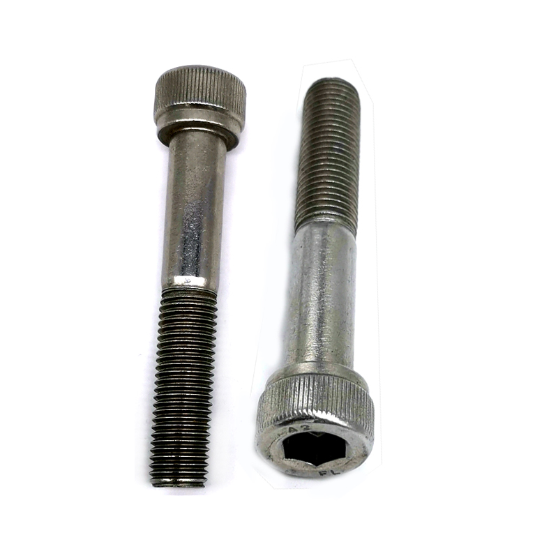 Stainless Steel Hexagon Socket Head Half Thread Machine Cap Screws with Knurled