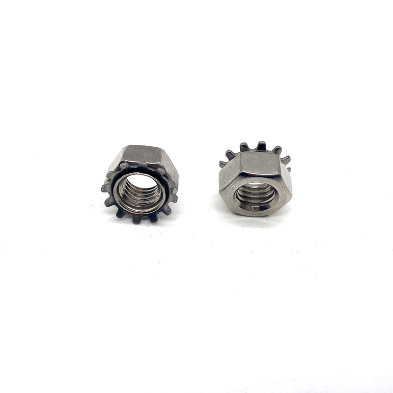 China Supplier M3 M4 M5 M6 M8 Stainless Steel 304 Kep Self Lock Nut Hex Star Nuts K-lock Nut