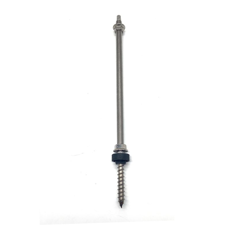 A2 A4 SS410 Solar Panel Long Self Tapping Hanger Bolt For Wood