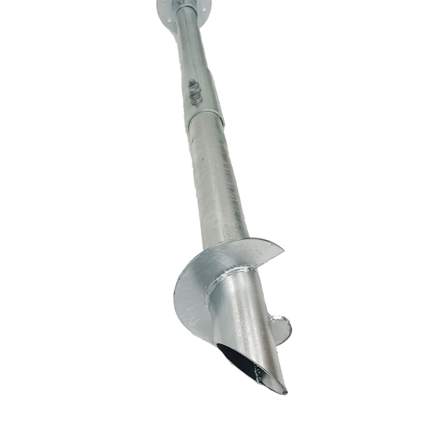 Large Spiral Blades HDG Ground Piles Screw Foundation with Round Head