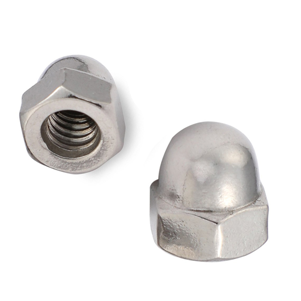 Astm A194 Stainless Steel 304 316 Coarse Domed Flange Nut Hex Head Dome Cap Nut 