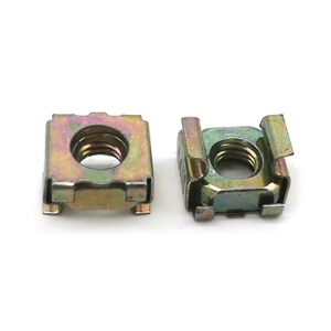 China M5 M6 Carbon Steel Yellow Zinc Plated Square Lock Cage Nut 