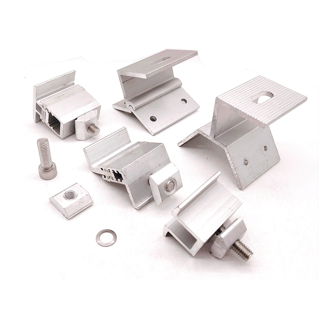 Anodized Aluminum Solar Metal Tin Roof Mount Seam/Rail/Bracke/Tripod/ Middle Side Mid And End Clamp for Framed Solar Panel