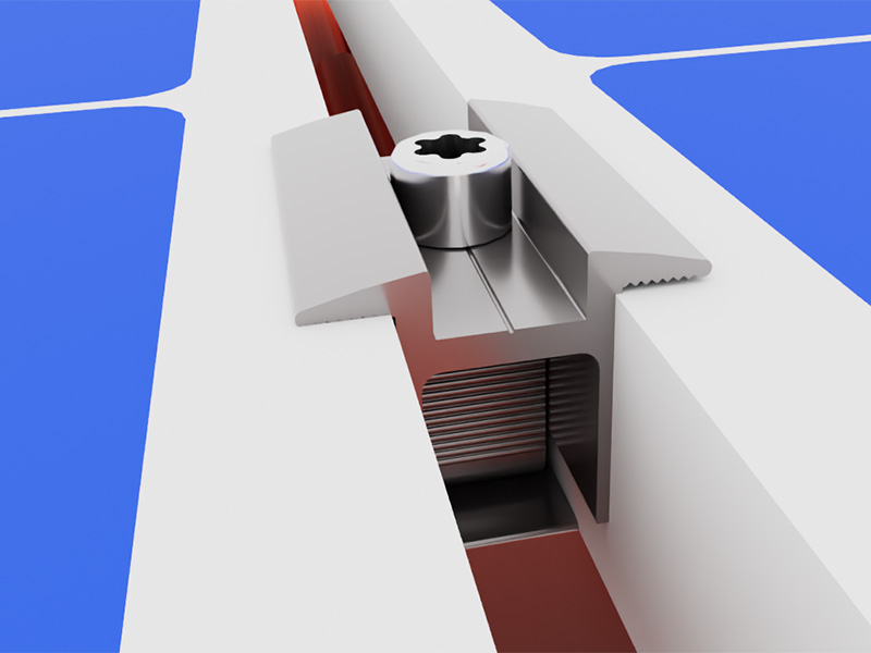 end clamp with screw and clip