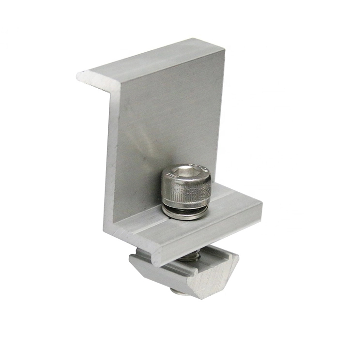 Factory Price Solar Mounting Structure Anodized Aluminum End Clamp with Socket Bolt And Nut
