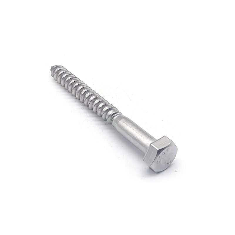 High Quality DIN571 Stainless Steel 304 Hex Head Coach Screws Wood Screws