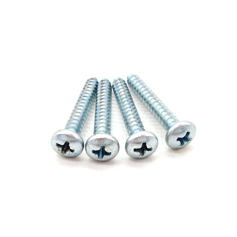 DIN7981 Blue And White Zinc Pan Head Self Tapping Screws with Cross Recessed