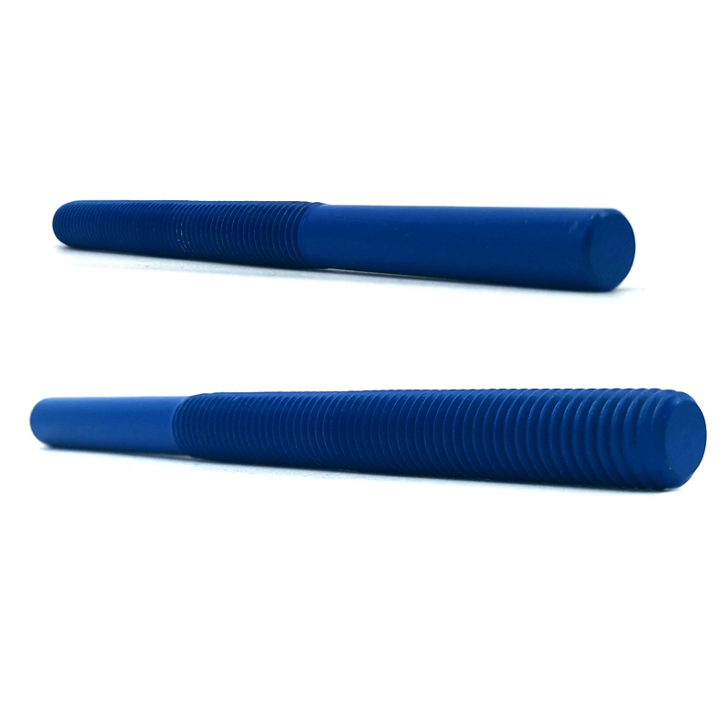 Teflon Carbon Steel One Sided Threaded Stud Rod Bolts with Nuts 