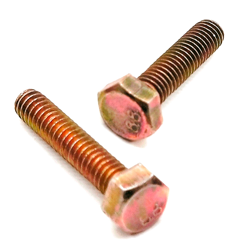 DIN933 Carbon Steel Gr8.8 Color Zinc Plated Hexagon Bolt Hex Head Bolt