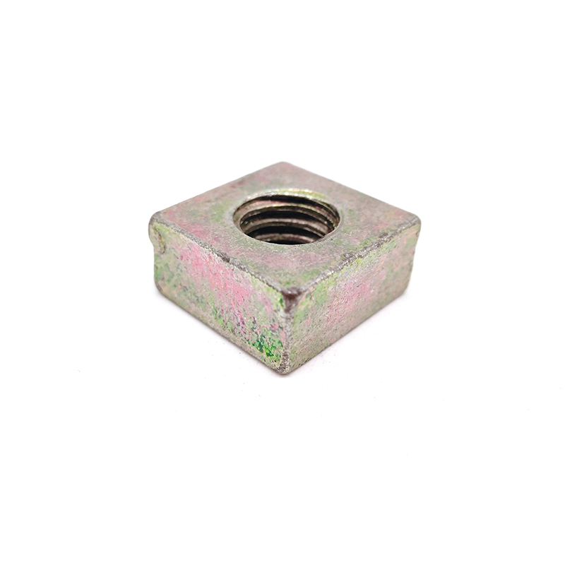 Customized Carbon Steel M24 M30 M36 Stamping Yellow Color Zinc Coated Square Nut